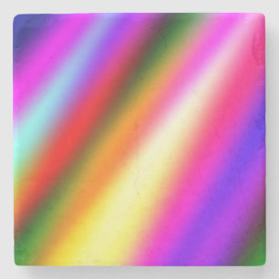 Dessous-de-verre En Pierre Bleu rose ombre couleur d'eau abstrait pastel arc-