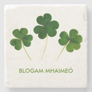 Dessous-de-verre En Pierre Blogam Mhaimeó : Shamrock des tasses de thé de l