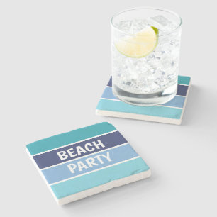 Dessous-de-verre En Pierre Blue Beach Party