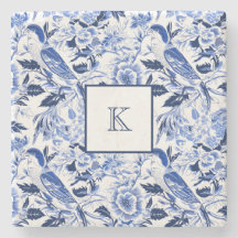Blue Bird Chinoiserie Monogram