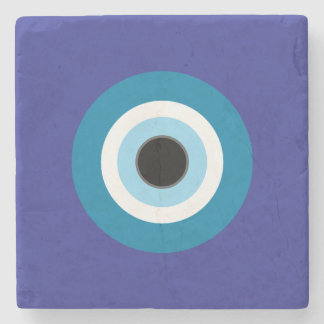 Dessous-de-verre En Pierre Blue Evil Eye Stone Coaster