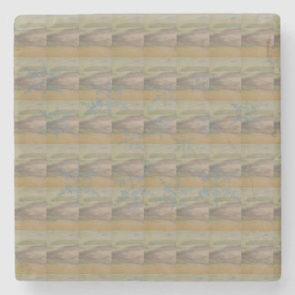 Dessous-de-verre En Pierre Blue snowflake waves on the Seashore