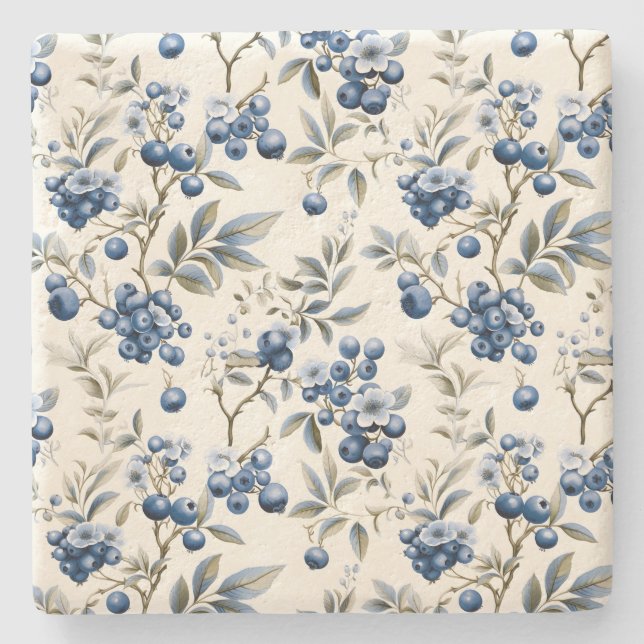 Dessous-de-verre En Pierre Blueberry vintage (Devant)