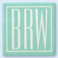 Bold Modern | White on aqua