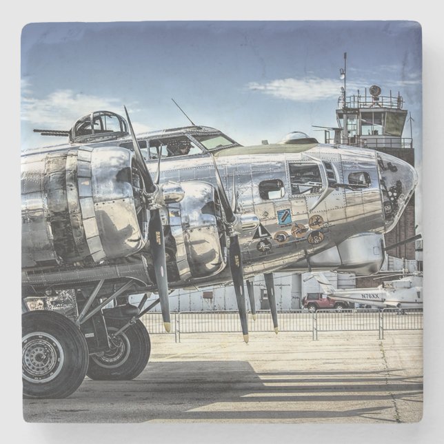 Dessous-de-verre En Pierre Bombardier 2ème guerre mondiale classique b-17 (Devant)