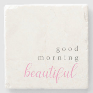Dessous-de-verre En Pierre Bonjour beau message positif simple