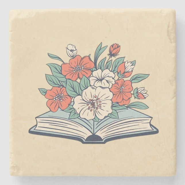 Dessous-de-verre En Pierre Book Stone Coaster (Devant)