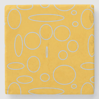 Dessous-de-verre En Pierre Boucles cercles sur orange