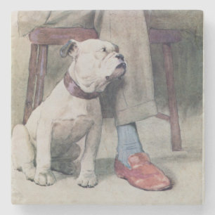 Dessous-de-verre En Pierre Bouledogue