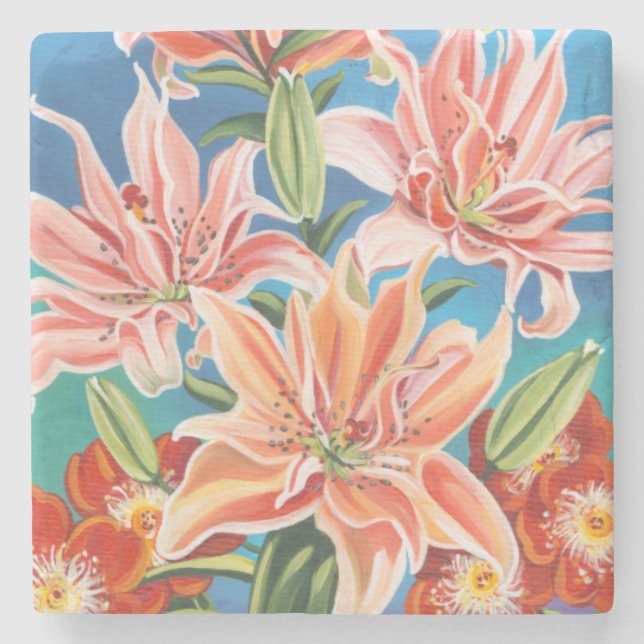 Dessous-de-verre En Pierre Bouquet à la frontière II (Devant)