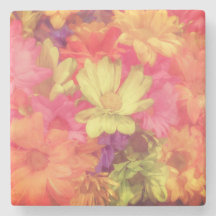 Bouquet de fleurs coloré en grès Coaster