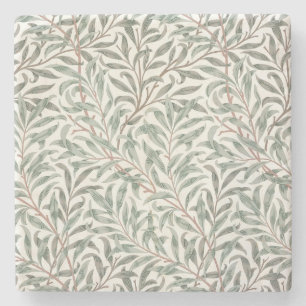 Dessous-de-verre En Pierre Branche de saule, conception de papier peint, 1874