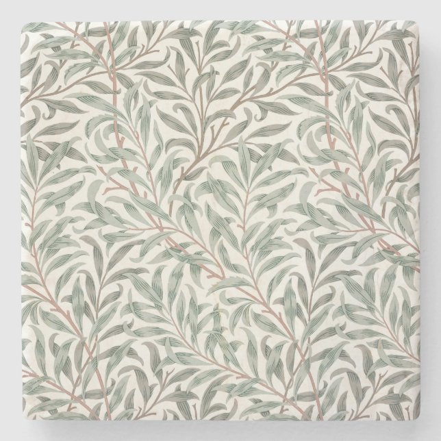 Dessous-de-verre En Pierre Branche de saule, conception de papier peint, 1874 (Devant)