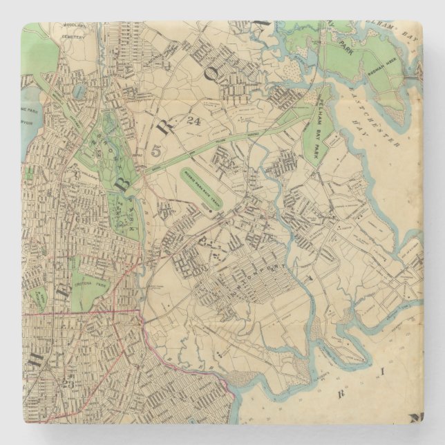 Dessous-de-verre En Pierre Bronx, New York (Devant)