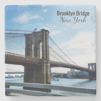 Dessous-de-verre En Pierre Brooklyn Bridge New York Souvenir Stone Coaster