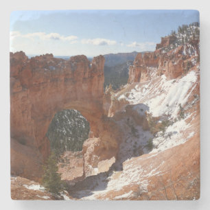 Dessous-de-verre En Pierre Bryce Canyon Pont naturel Paysage neigeux Photo