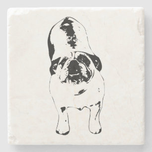 Dessous-de-verre En Pierre Bulldog (Chien d'affaires) : cherchez vers le haut