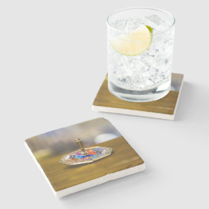 Dessous-de-verre En Pierre Cadeau de dreidel de Hanukkah SlipperyJoe à base o