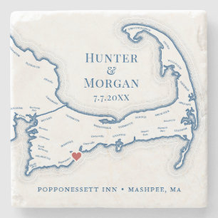 Dessous-de-verre En Pierre Cadeau de mariage à Cape Cod