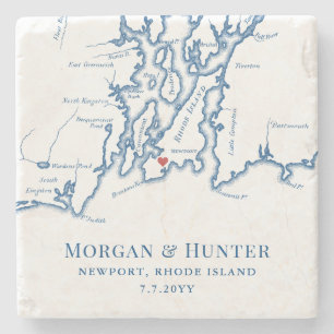 Dessous-de-verre En Pierre Cadeau de mariage de destination Newport Rhode Isl