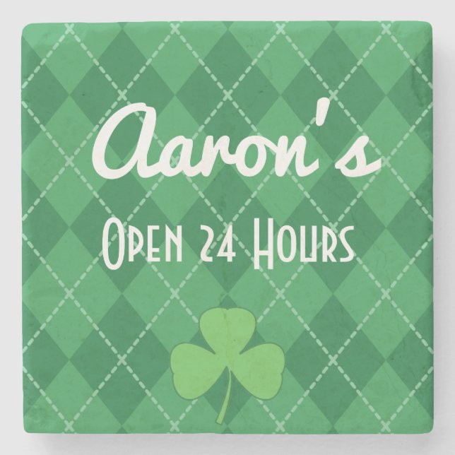 Dessous-de-verre En Pierre Cadeau dessous de verre en pierre irlandaise perso (Devant)