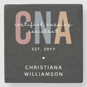 Dessous-de-verre En Pierre Cadeaux de l'adjoint infirmier certifié rétro de l