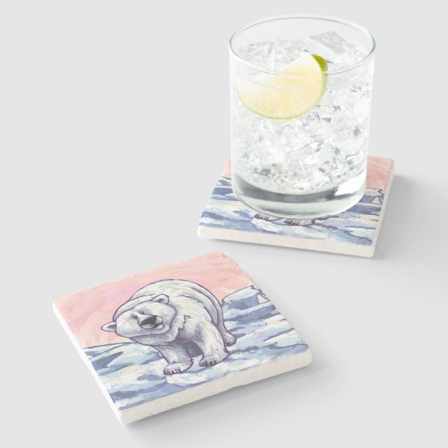 Dessous-de-verre En Pierre Cadeaux et accessoires d'ours polaire (Côté)