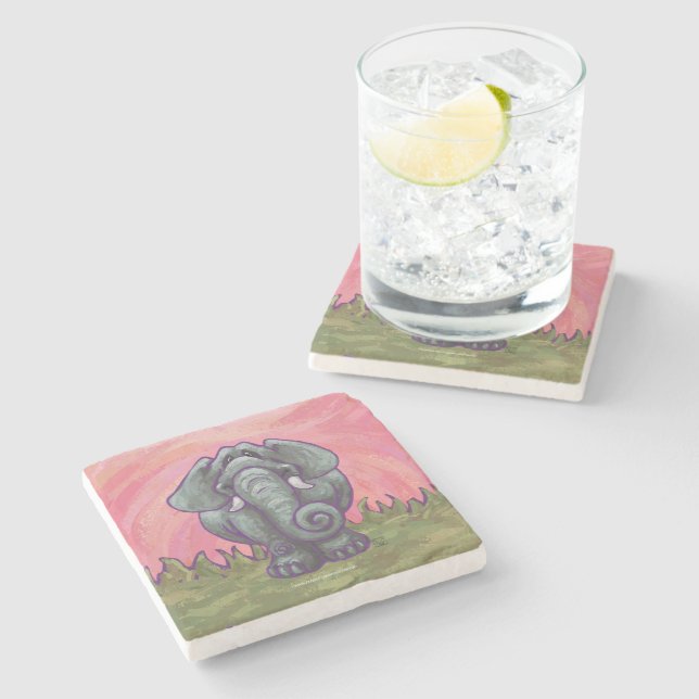 Dessous-de-verre En Pierre Cadeaux et accessoires éléphants (Côté)