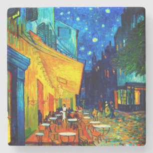 Dessous-de-verre En Pierre Café Van Gogh Terrasse en soirée