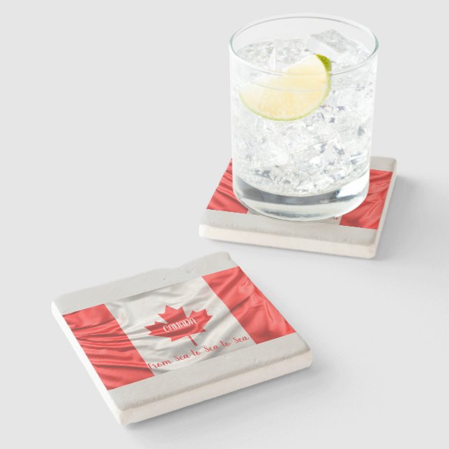 Dessous-de-verre En Pierre CANADA D'un océan à l'autre (Côté)