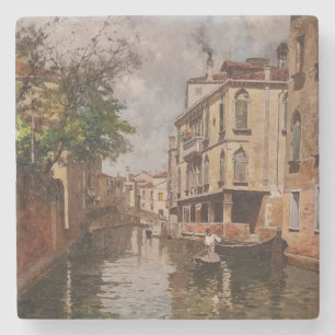 Dessous-de-verre En Pierre Canal Vintage de Venise Antonio Leto