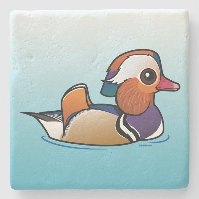 Dessous-de-verre En Pierre Canard de mandarine de Birdorable (Devant)