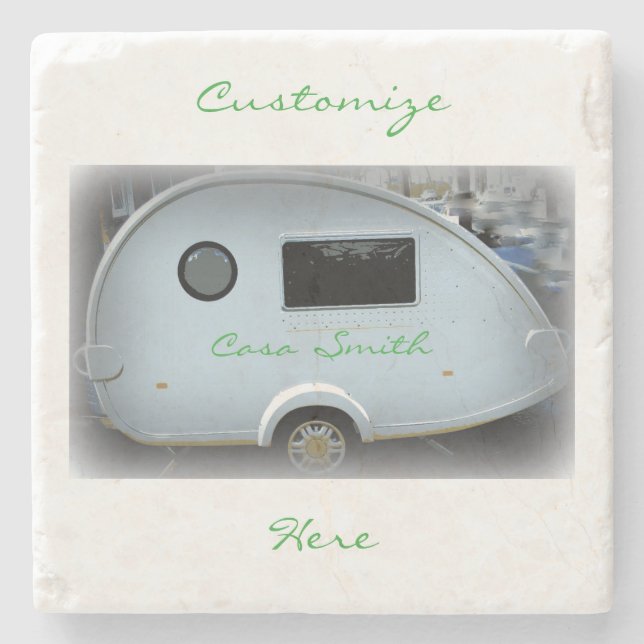 Dessous-de-verre En Pierre Caravane Vintage en lacet Thunder_Cove (Devant)