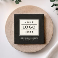 Carré personnalisé logo entreprise noir Société Ma