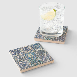 Dessous-de-verre En Pierre Carrelage méditerranéen, Portugais, Azulejo, Majol