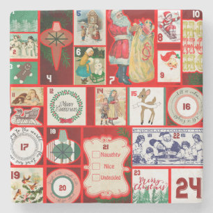 Dessous-de-verre En Pierre Carrés de l'illustration de Noël