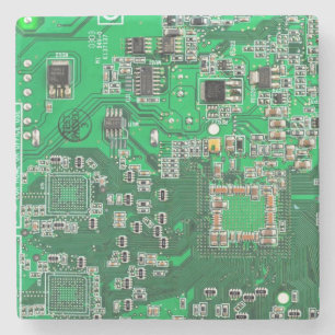 Dessous-de-verre En Pierre Carte circuit imprimé circuit vert PCB