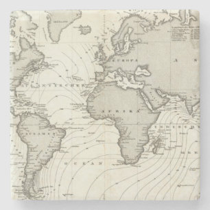 Dessous-de-verre En Pierre carte d'atlas de Marée-vague