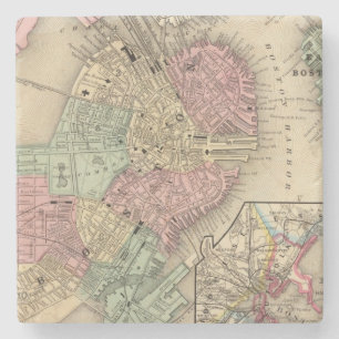 Dessous-de-verre En Pierre Carte de Boston par Mitchell