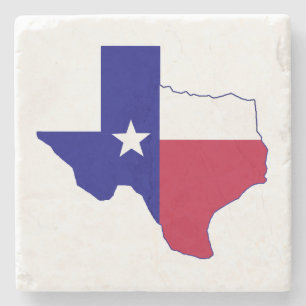 Dessous-de-verre En Pierre Carte de drapeau du Texas