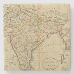 Dessous-de-verre En Pierre Carte de Hindostan ou de l'Inde