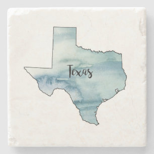 Dessous-de-verre En Pierre Carte d'état du Texas Marble Dessous de verre de p