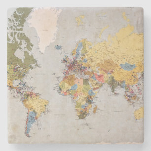 Dessous-de-verre En Pierre carte mondiale