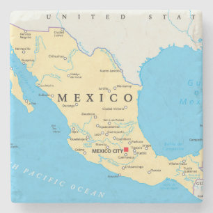 Dessous-de-verre En Pierre Carte politique du Mexique
