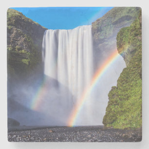 Dessous-de-verre En Pierre Cascade et arc-en-ciel