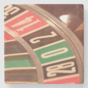 Dessous-de-verre En Pierre Casino Roulette Roulette Roulette Roue Vintage Sty