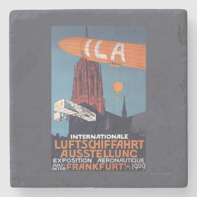 Dessous-de-verre En Pierre Cathédrale rouge - ?ère exposition aéronautique (Devant)