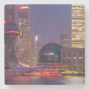 Dessous-de-verre En Pierre Centre-ville de Shanghai, Chine