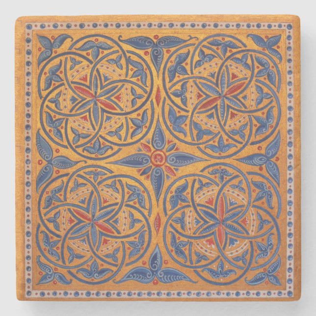Dessous-de-verre En Pierre Cercles médiévaux (Devant)