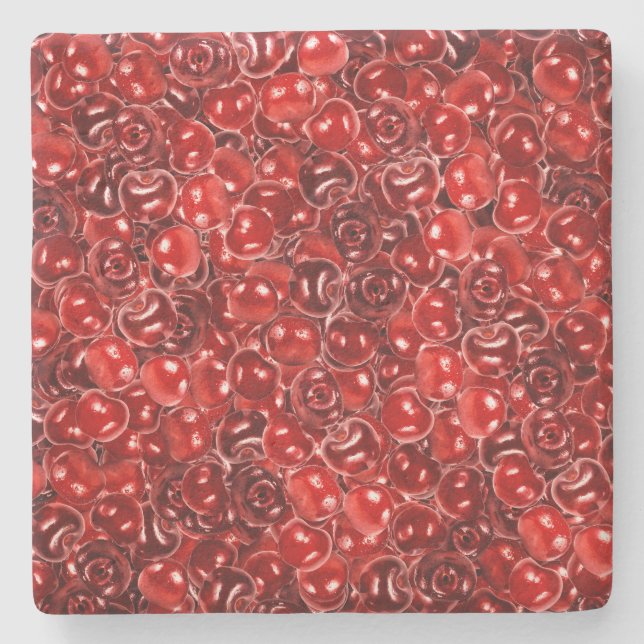 Dessous-de-verre En Pierre Cerises sucrées (Devant)